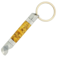 Bottle opener key chain kit chrome