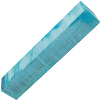 Stabilized curly maple pen blanks brilliant blue - product of Canada