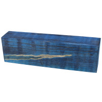 Knife block - Stabilized two-tone curly maple black & electric blue 1.5 - product of Canada