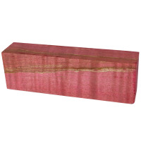 Knife block - Stabilized two-tone curly maple red - product of Canada
