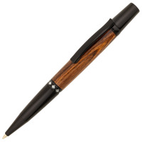 Maple Leaf pen kit black chrome with finial twist