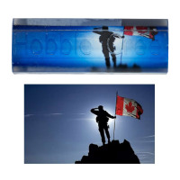 Label cast artisan pen blank - Sky soldier veteran