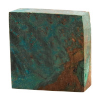 Stabilized Maple Burl ring blank brilliant blue – product of Canada
