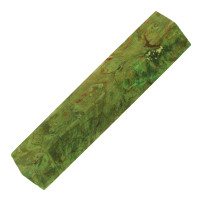 Stabilized maple burl pen blanks lime green - product of Canada