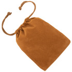 5-pack bottle stopper velveteen pouch camel brown