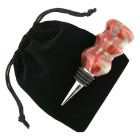 5-pack bottle stopper velveteen pouch black