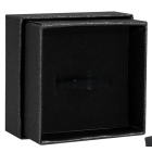Black cardboard ring gift box – velvet-lined interior