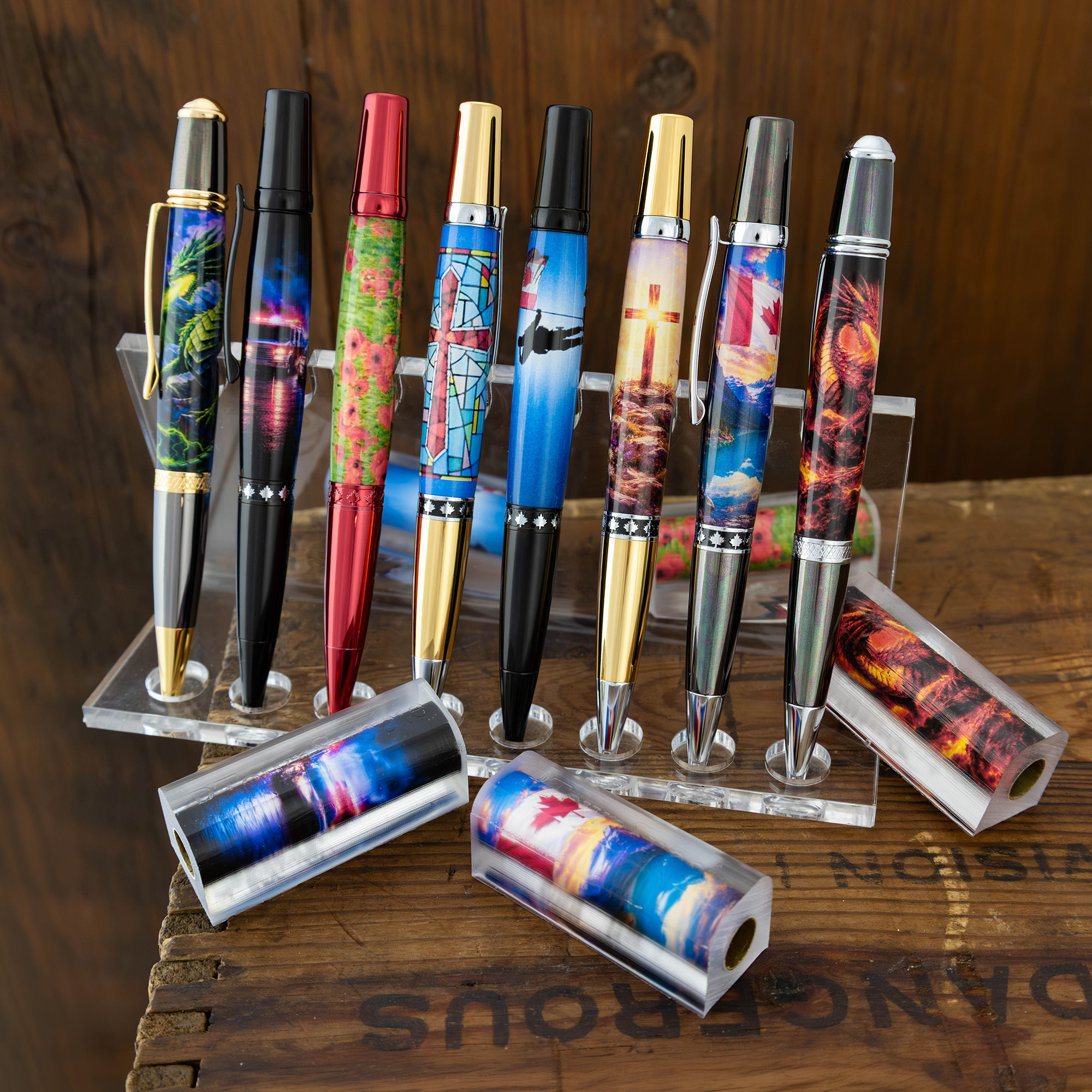 Label Cast artisan pen blanks